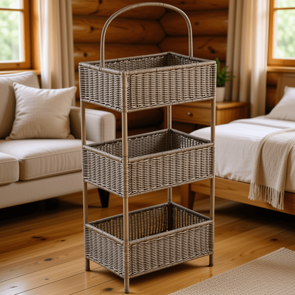 Rattan 3-Tier Utility Organizer