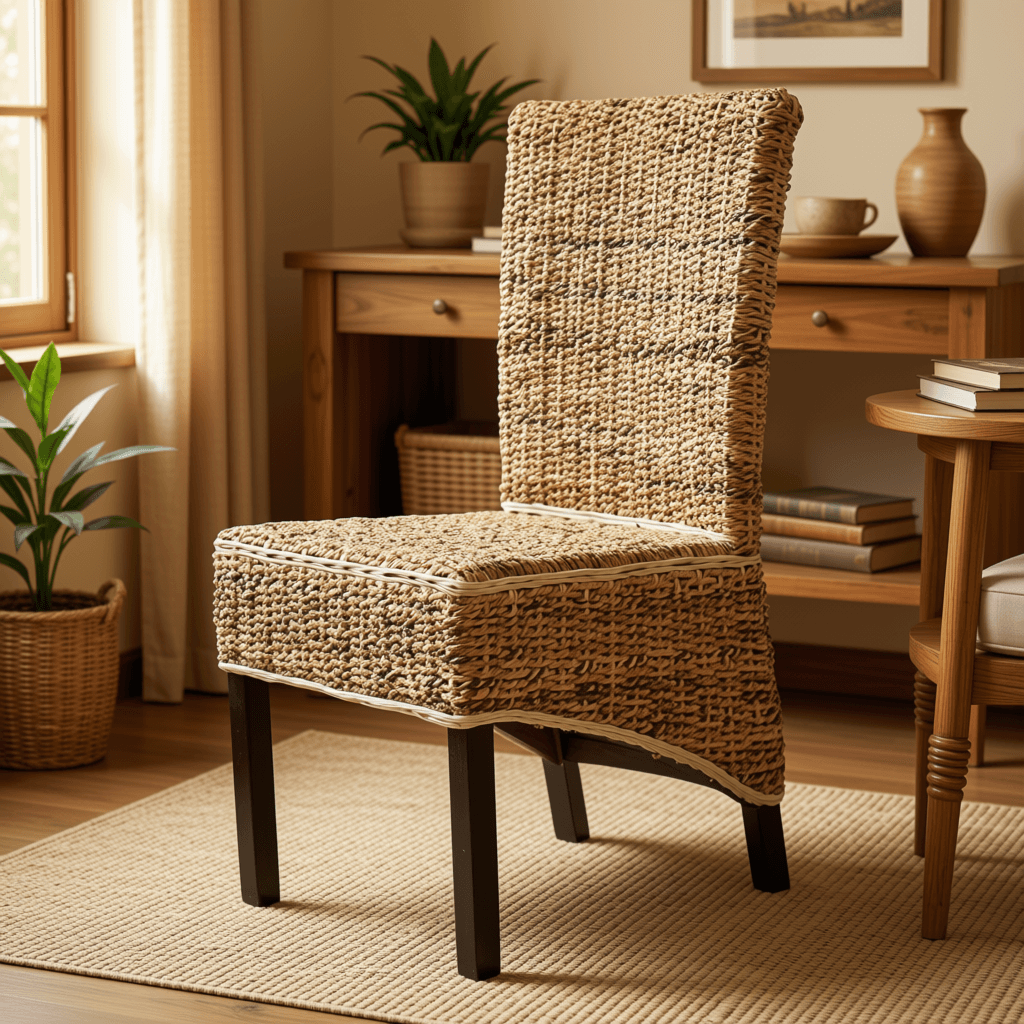 Natural Woven Tub Dining Chair