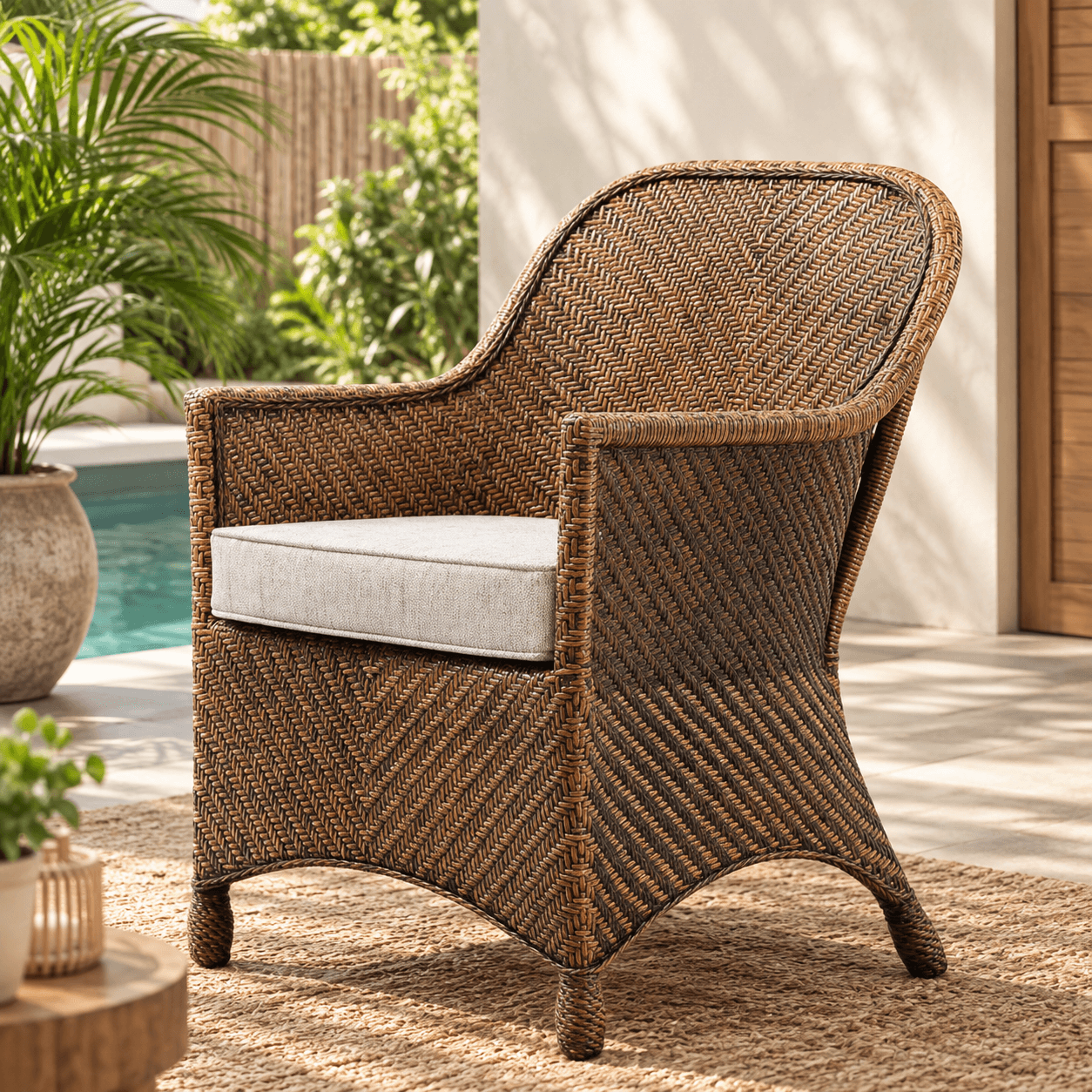 Classic Bentwood Rattan Side Chair